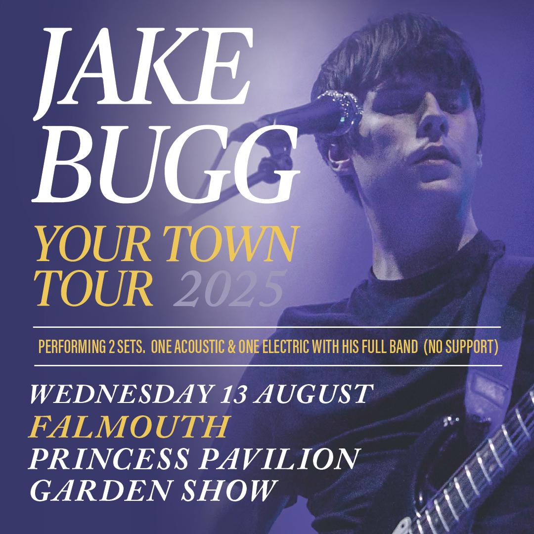 Jake Bugg plays guitar with a mauve wash